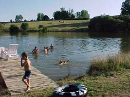 lake for fishing and swimming